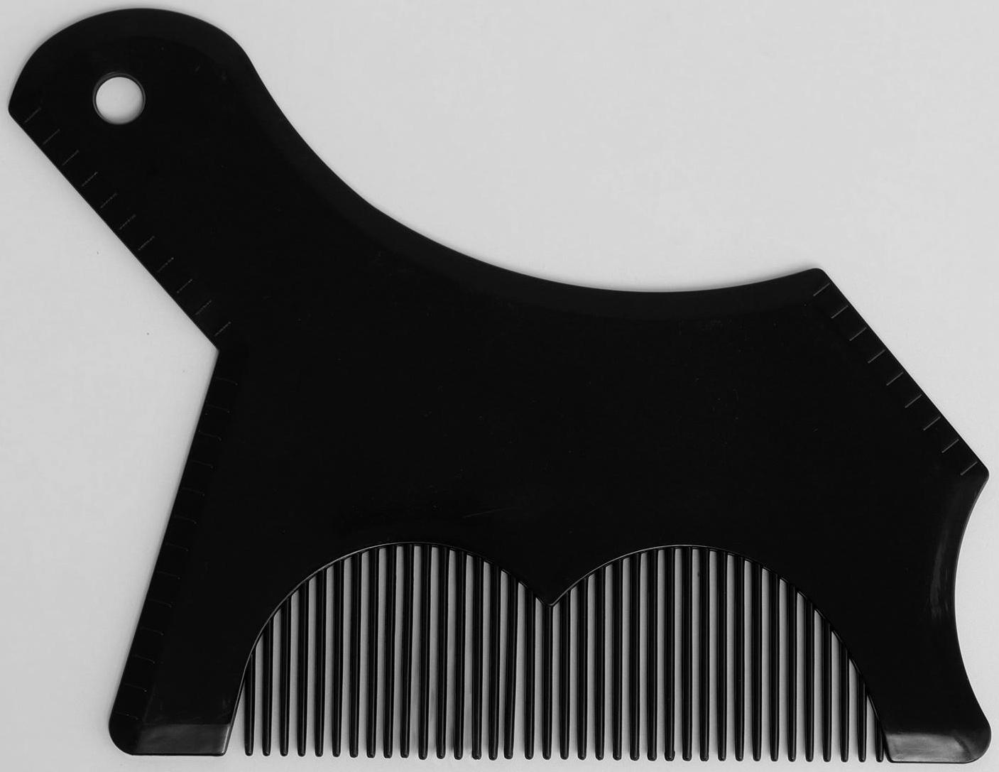 Трафарет для бритья бороды и усов с расческой