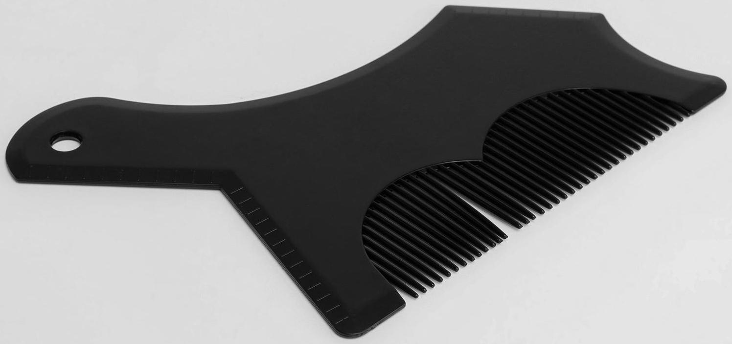 Трафарет для бритья бороды и усов с расческой