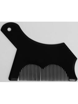 Трафарет для бритья бороды и усов с расческой