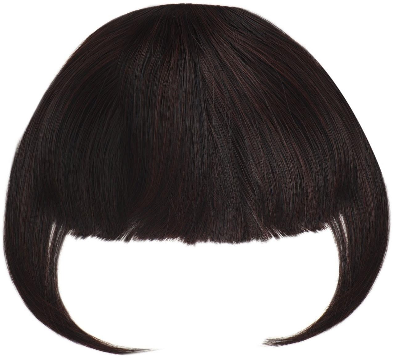 Чёлка накладная, на заколке, 25 см, 25 гр, цвет тёмно-русый(SHT12С)