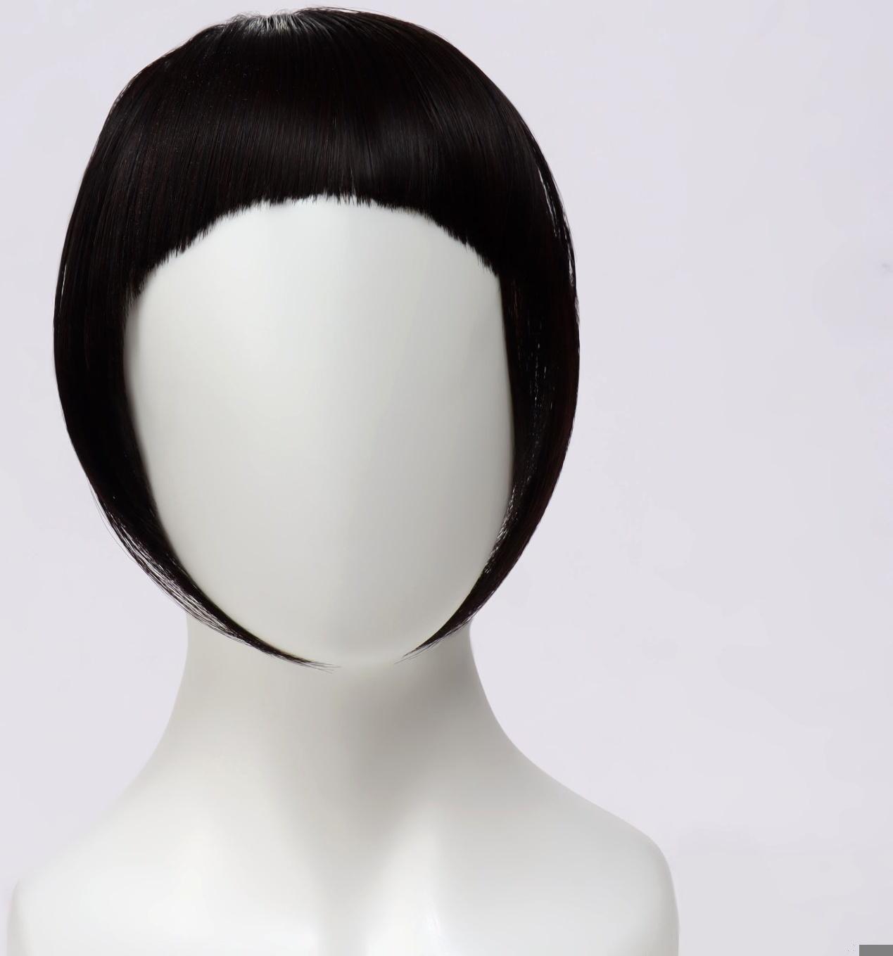 Чёлка накладная, на заколке, 25 см, 25 гр, цвет тёмно-русый(SHT12С)