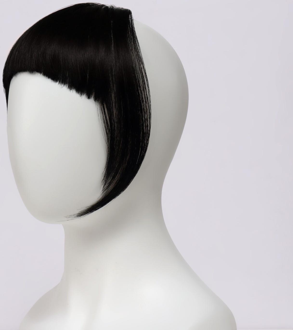 Чёлка накладная, на заколке, 25 см, 25 гр, цвет тёмно-русый(SHT12С)