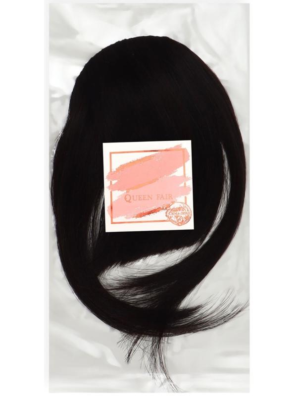 Чёлка накладная, на заколке, 25 см, 25 гр, цвет тёмно-русый(SHT12С)