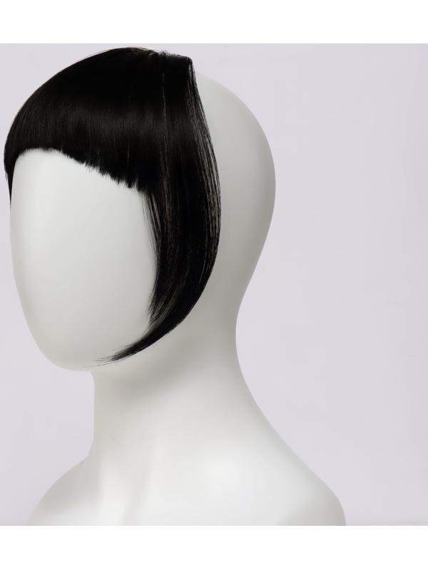 Чёлка накладная, на заколке, 25 см, 25 гр, цвет тёмно-русый(SHT12С)