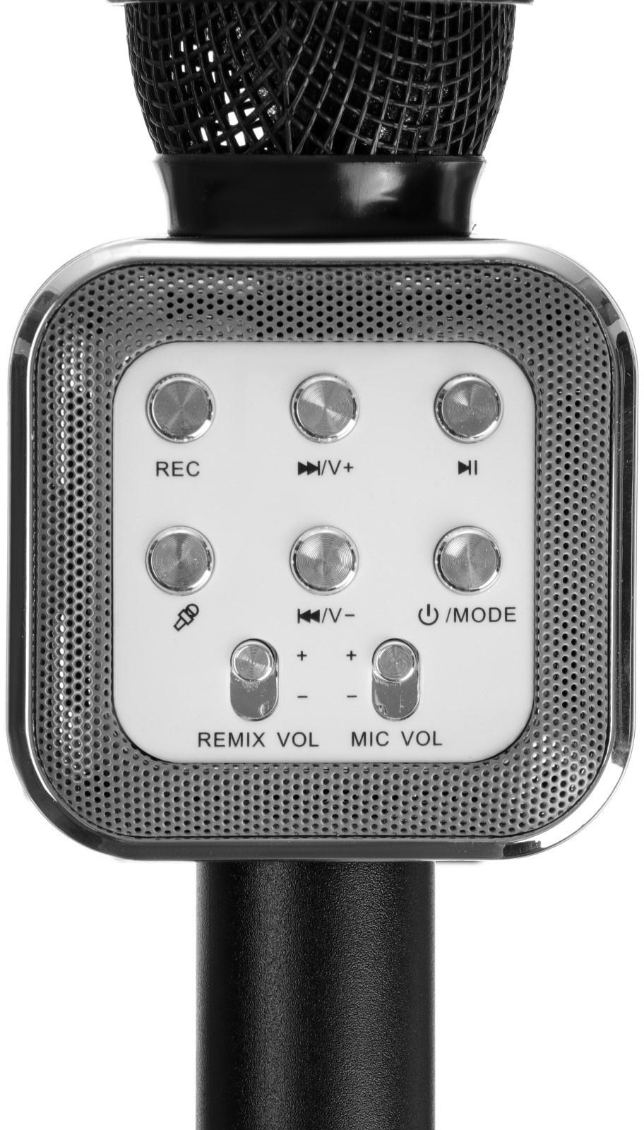 Микрофон для караоке Belsis MA3002BK, 3 Вт, 1200 мАч, Bluetooth, FM, microSD, чёрный