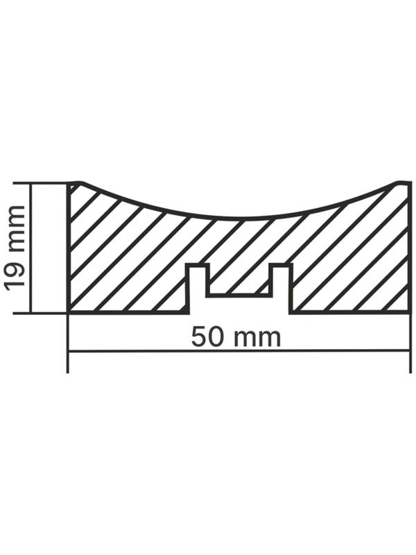 Интерьерная Рейка МДФ Планкен Рекесс De Luxe Ocean 2700х50х19 мм