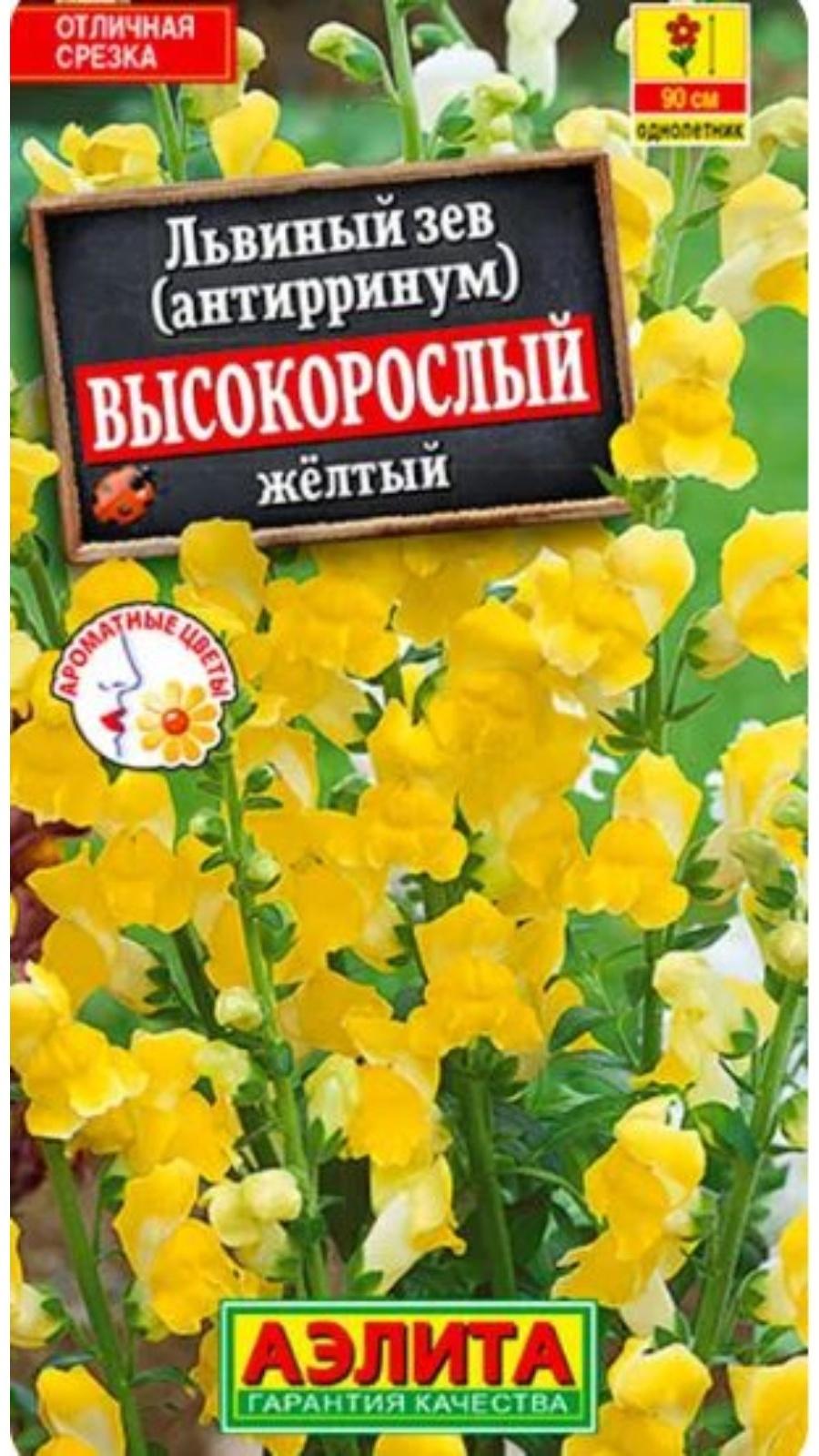 Семена цветов Львиный зев «Высокорослый», однолетник, желтый