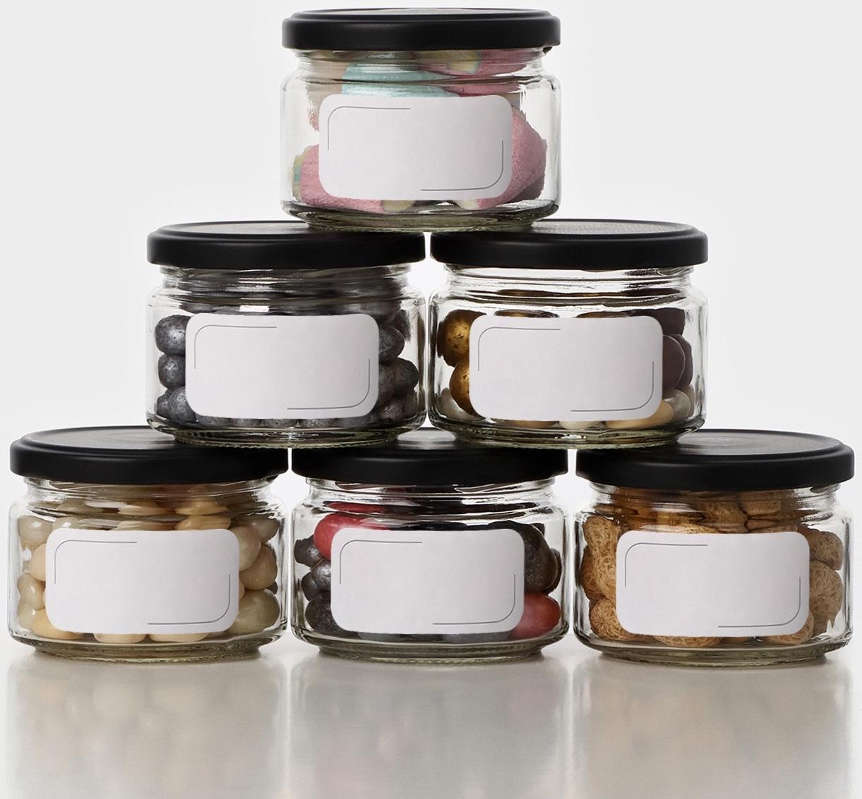 Этикетки на банку с заготовками, универсальные, белые