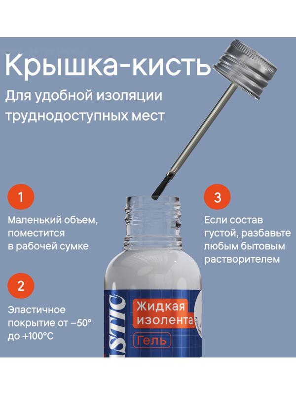 Изолента жидкая, гель ISOLASTIC, белый, 30 мл