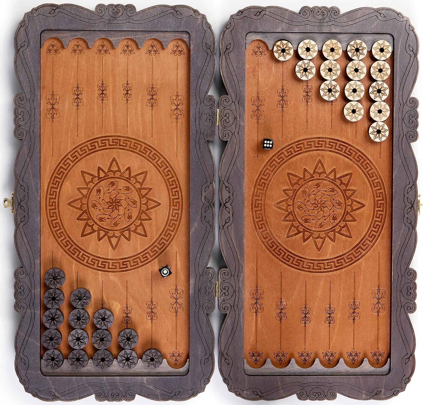 Нарды деревянные большие, настольная игра 