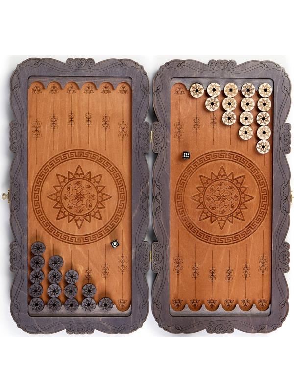 Нарды деревянные большие, настольная игра 