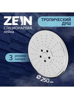 Лейка стационарная ZEIN Z3198, 3 режима, пластик, d=25 см, хром