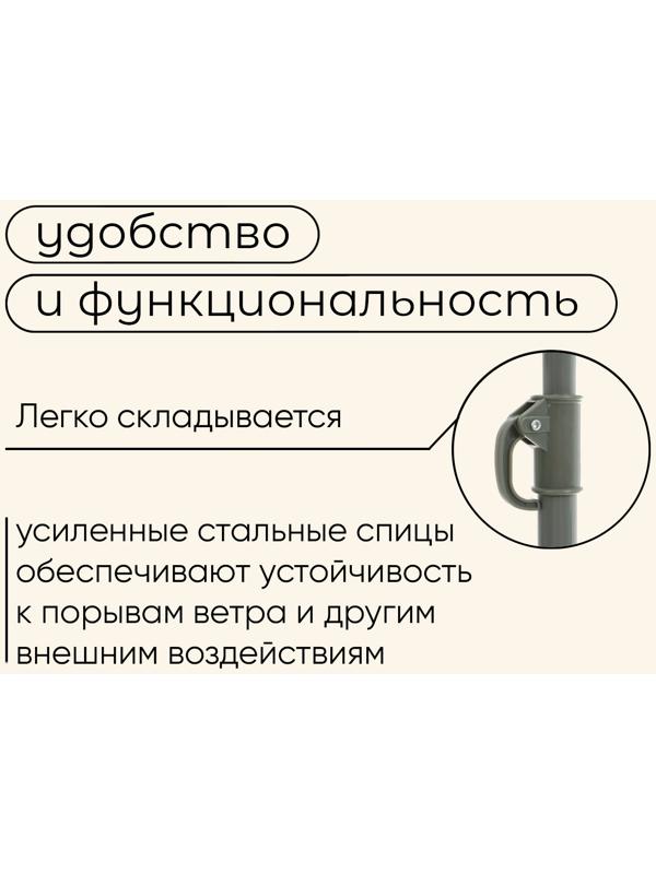 Зонт пляжный maclay, с УФ-защитой, d=150 cм, h=170 см