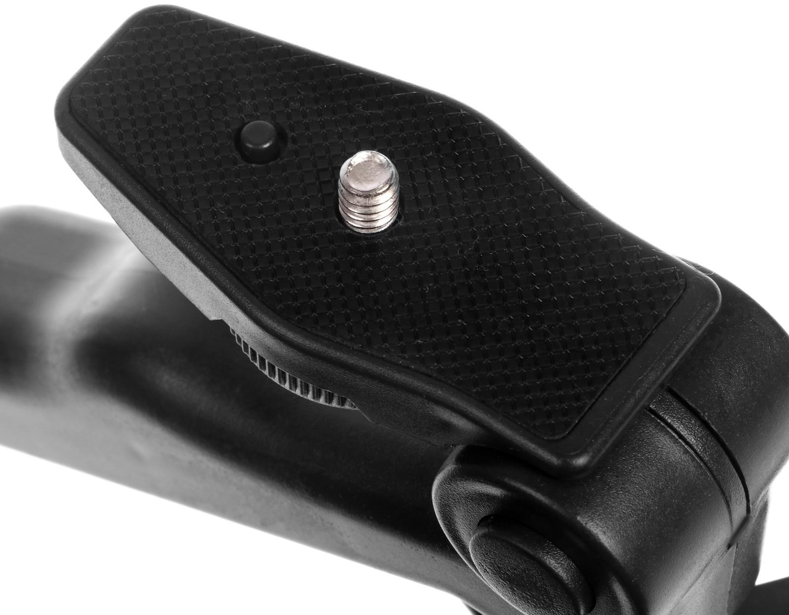 Набор блогера AY-49, штатив для телефона с лампой, микрофон, Bluetooth кнопка, чёрный