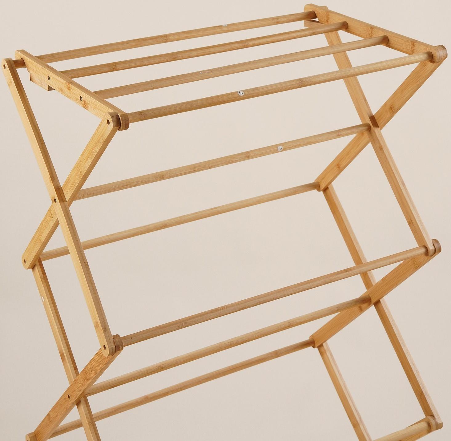 Сушилка для белья SL Home «Альберо», напольная, складная, бамбук, 63,5×36,5×106,5 см