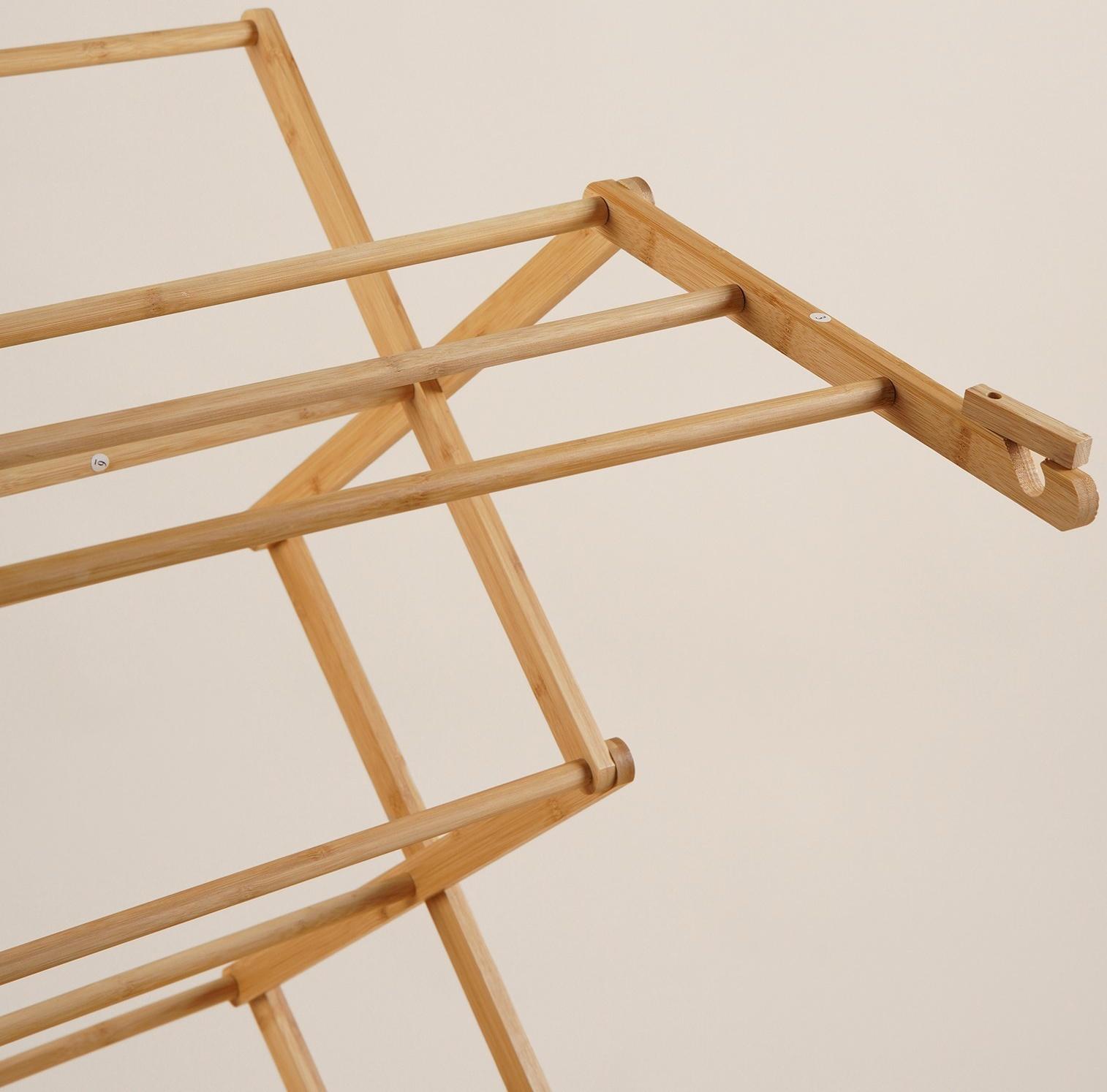 Сушилка для белья SL Home «Альберо», напольная, складная, бамбук, 63,5×36,5×106,5 см