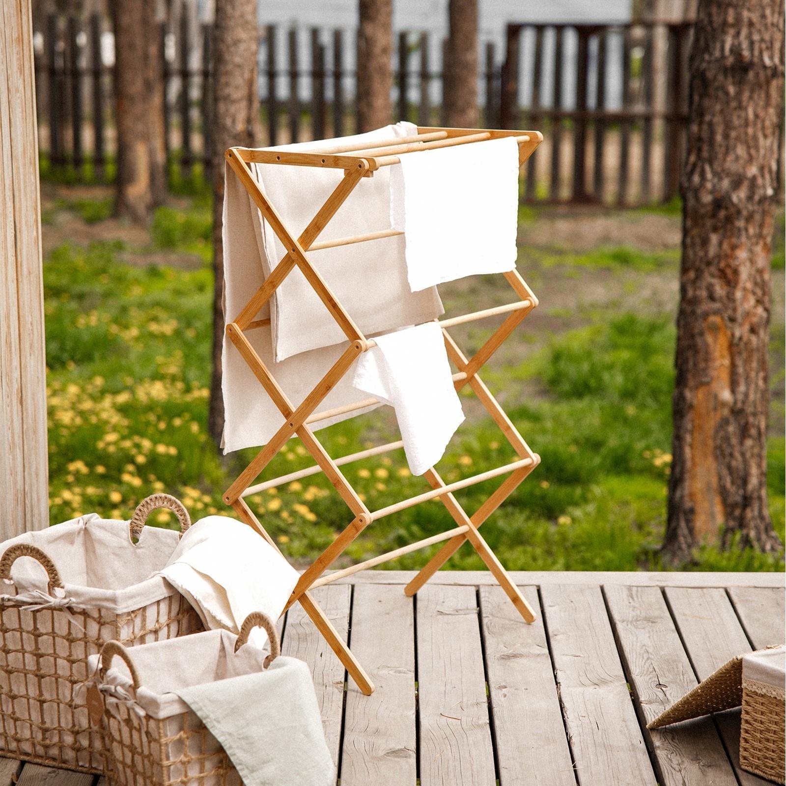 Сушилка для белья SL Home «Альберо», напольная, складная, бамбук, 63,5×36,5×106,5 см