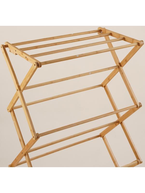 Сушилка для белья SL Home «Альберо», напольная, складная, бамбук, 63,5×36,5×106,5 см
