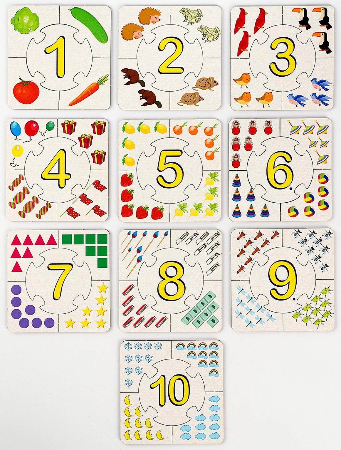 Пазлы ассоциации «Кто где живёт?», «Цифры и счёт», «Профессии», набор из 3 шт.