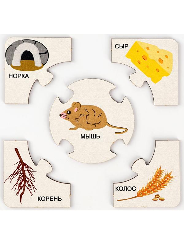 Пазлы ассоциации «Кто где живёт?», «Цифры и счёт», «Профессии», набор из 3 шт.