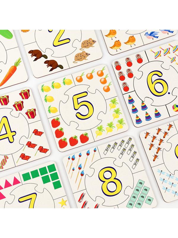 Пазлы ассоциации «Кто где живёт?», «Цифры и счёт», «Профессии», набор из 3 шт.