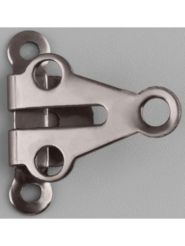 Крючок для брюк и юбок, медь, 2 × 2 см, 2 шт, цвет чёрный никель