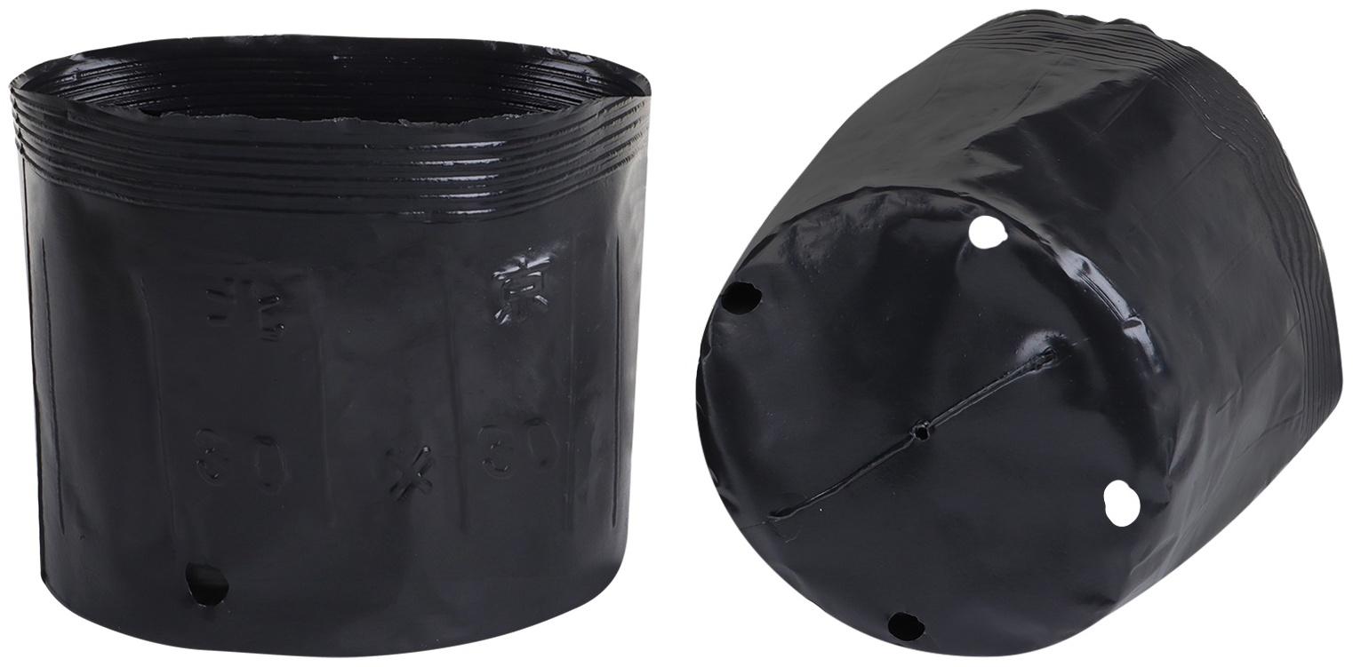 Пакет для рассады, 10 л, d = 25 см, h = 26 см, полиэтилен, чёрный, Greengo