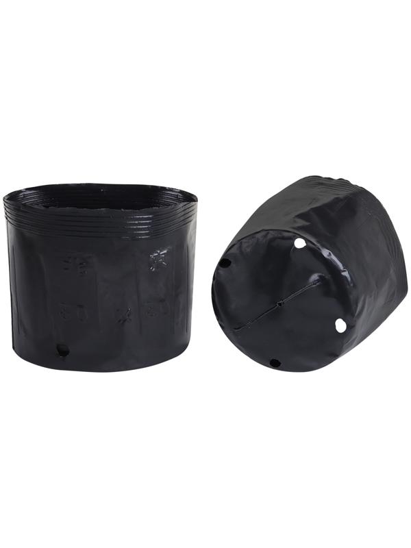 Пакет для рассады, 10 л, d = 25 см, h = 26 см, полиэтилен, чёрный, Greengo