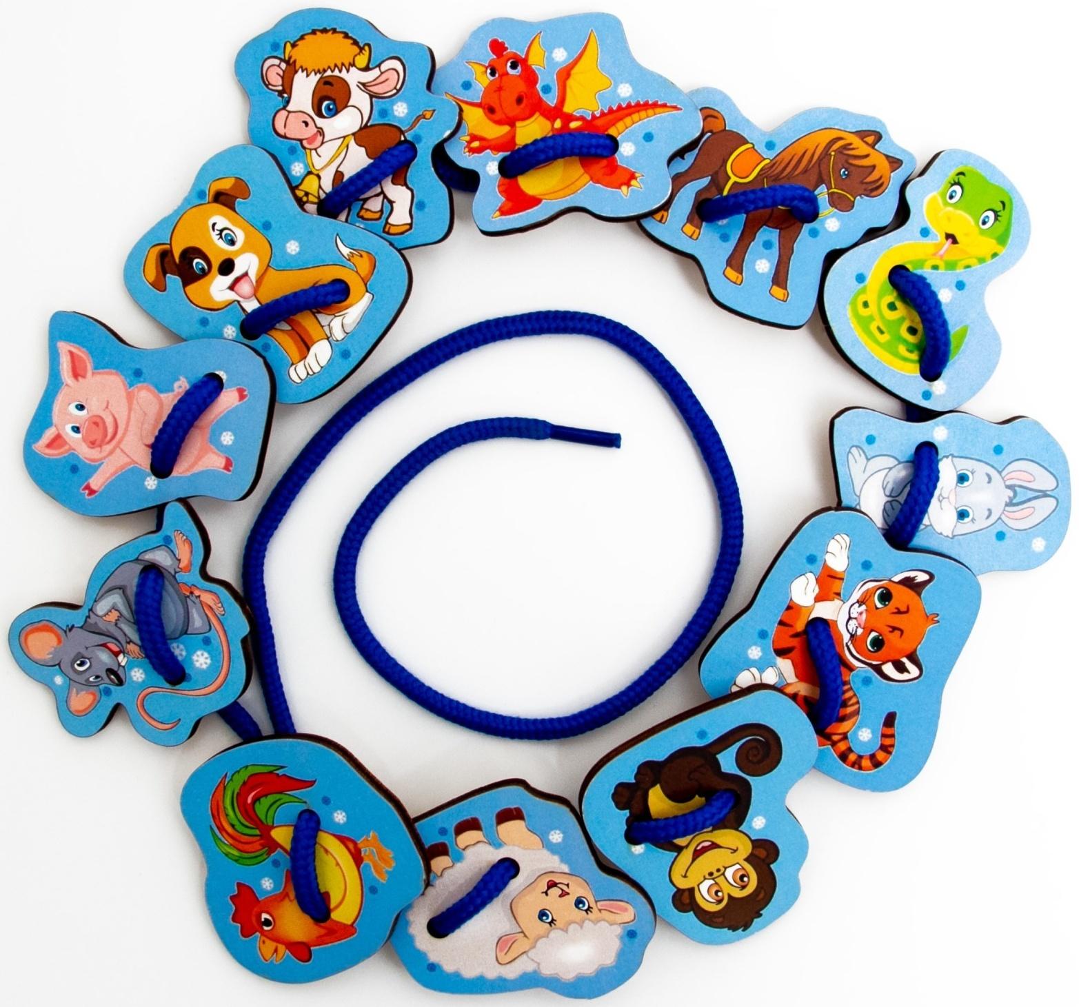 Шнуровка «Новогодняя», 12 элементов