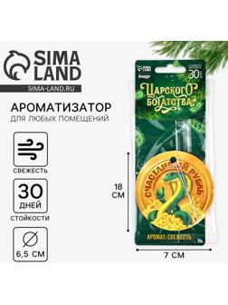 Ароматизатор для машины новогодний «Счастливый рубль», на Новый год, свежесть