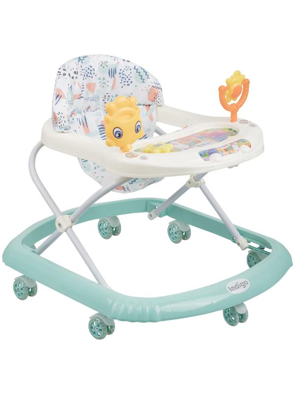 Ходунки «Солнышко», 7 колес, музыкальные игрушки, бирюзовый