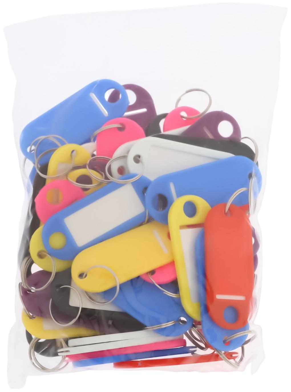 Бирка для ключей АЛЛЮР, пластик, цвет микс