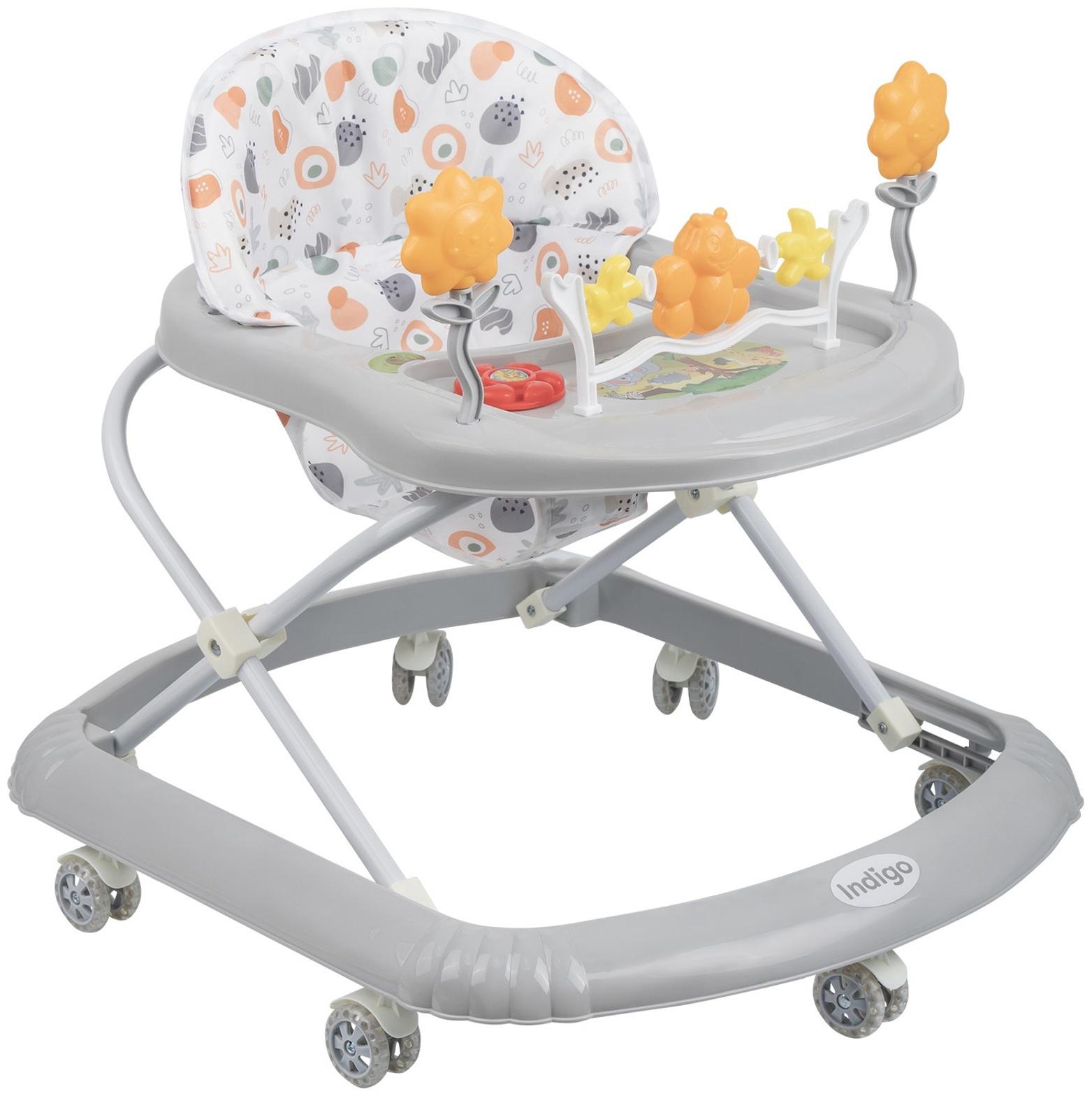 Ходунки, 7 силиконовых колес, серый