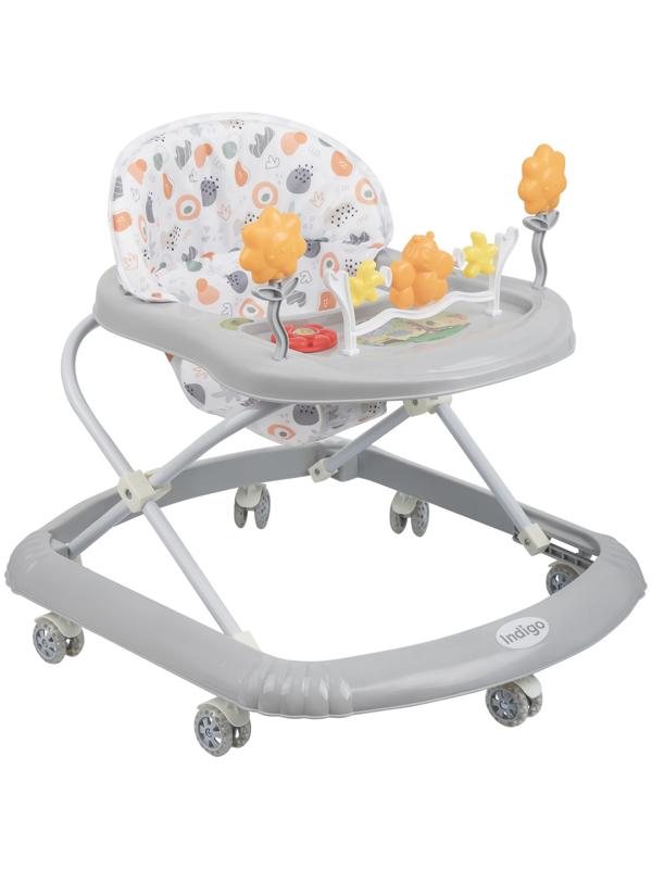 Ходунки, 7 силиконовых колес, серый