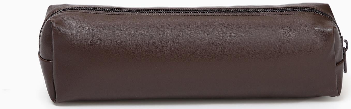 Косметичка-пенал на молнии Style, коричневая