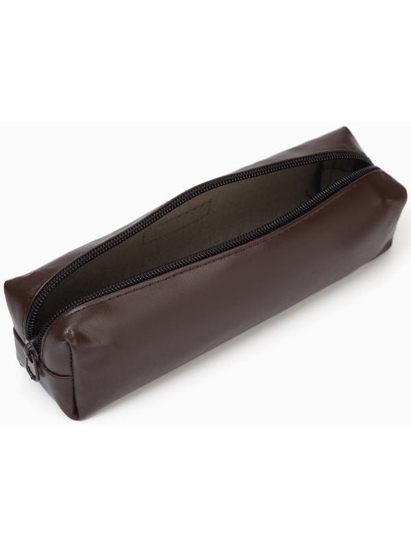Косметичка-пенал на молнии Style, коричневая