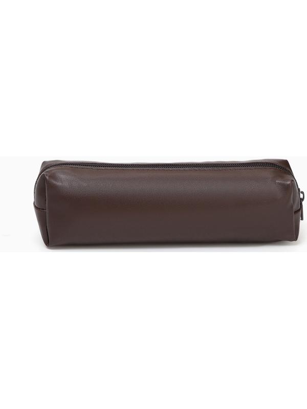 Косметичка-пенал на молнии Style, коричневая