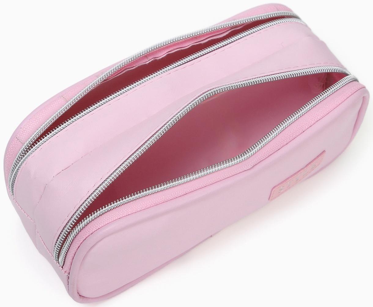 Косметичка-пенал на молнии с отделами, Style, розовая