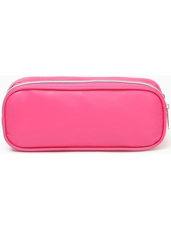 Косметичка-пенал на молнии с отделами, Style, малиновая