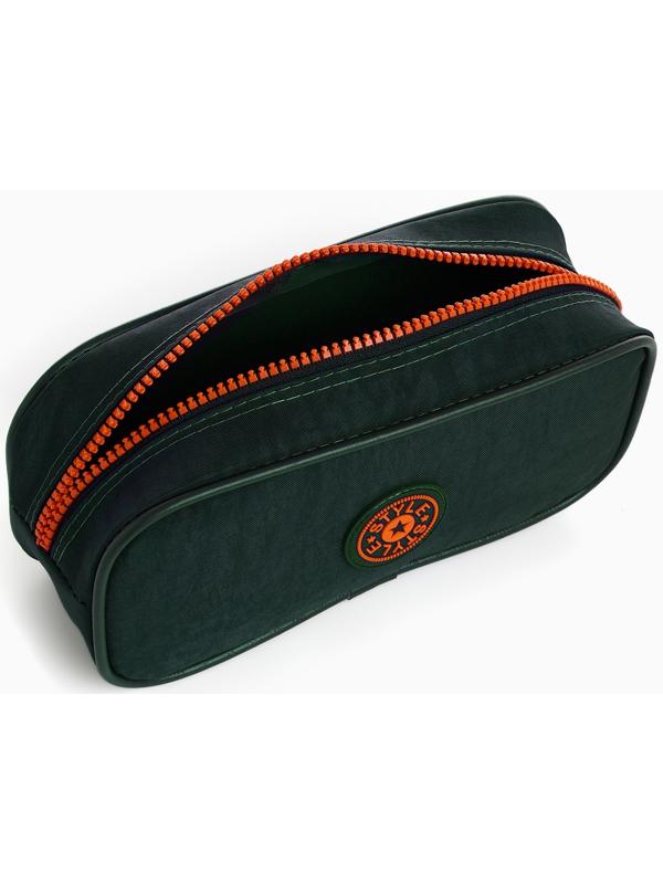 Косметичка-пенал на молнии с карманом, «Звезда», хаки