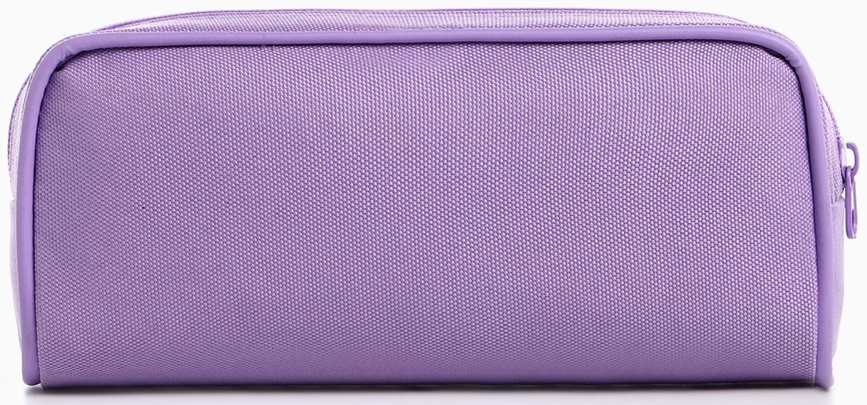Косметичка-пенал на молнии с карманом, Style, сиреневая