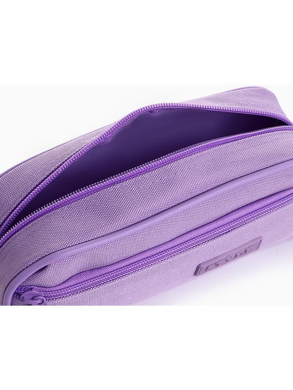 Косметичка-пенал на молнии с карманом, Style, сиреневая