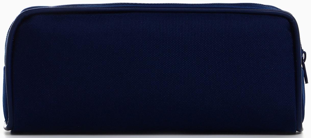 Косметичка-пенал на молнии с карманом, Style, синяя