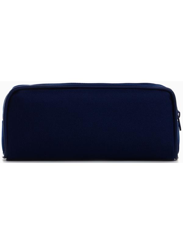 Косметичка-пенал на молнии с карманом, Style, синяя