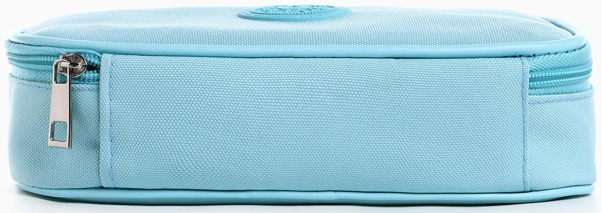 Косметичка-пенал на молнии, на подкладке, Style, бирюзовая