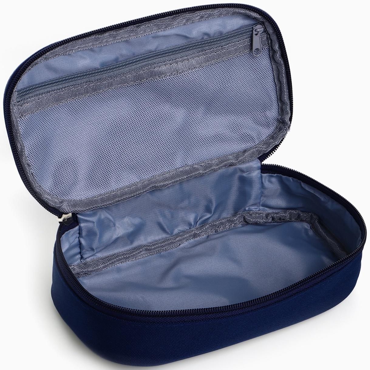 Косметичка-пенал на молнии, на подкладке, Style, синяя