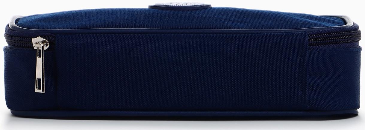 Косметичка-пенал на молнии, на подкладке, Style, синяя
