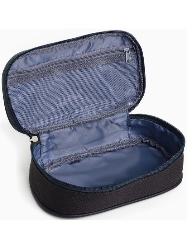 Косметичка-пенал на молнии, на подкладке, Style, тёмно-серая