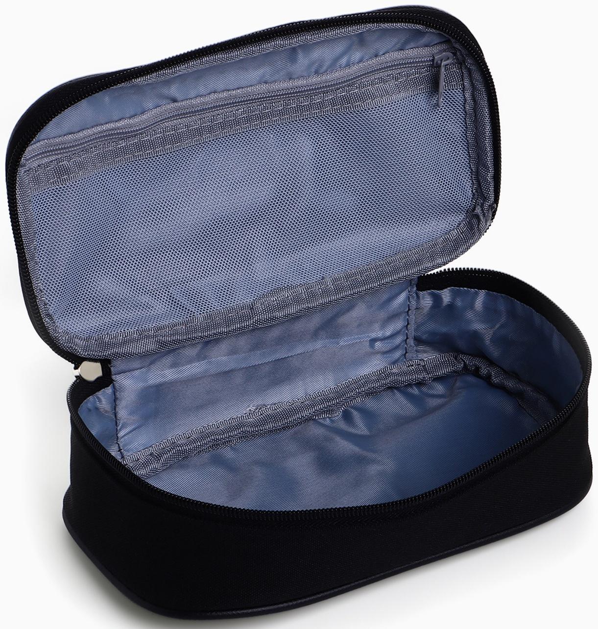 Косметичка-пенал на молнии, на подкладке, Style, чёрная