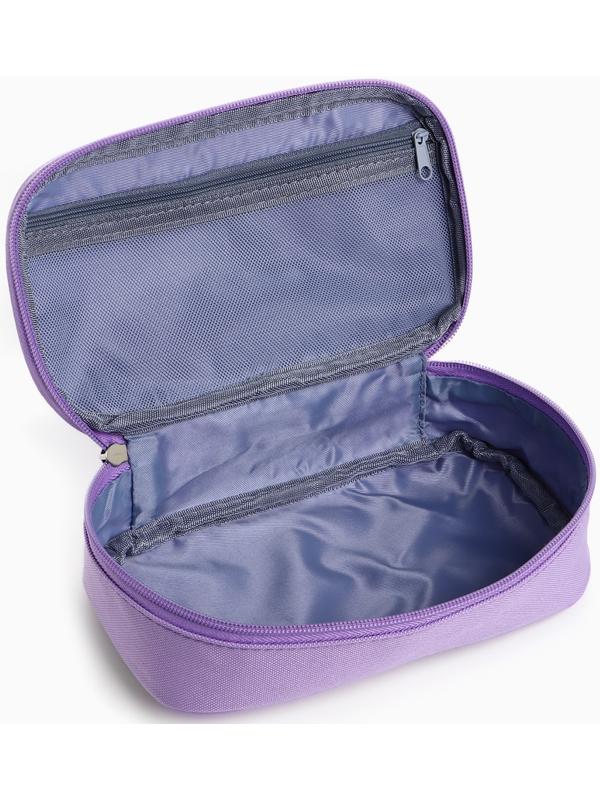 Косметичка-пенал на молнии, на подкладке, Style, сиреневая